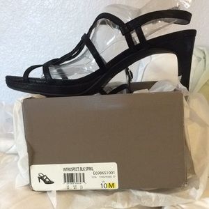 Black glitter dress sandal